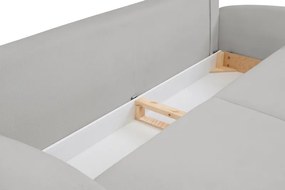 Sofa SOFT z funkcja spania i pojemnikiem JASNY SZARY RUN AGAIN 80