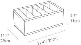 Beżowy organizer do szuflady z przegródkami Bigso Box of Sweden Drawer, 16,5x11 cm