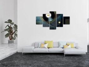 Obraz - Złote kółka (125x70 cm)