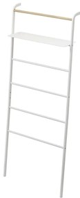 Biały wieszak z półką YAMAZAKI Tower Ladder