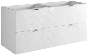 Biała podwójna szafka pod umywalkę 120 cm F2-F21