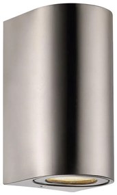 Nordlux - Zewnętrzny kinkiet CANTO 2xGU10/28W/230V IP44 stal nierdzewna