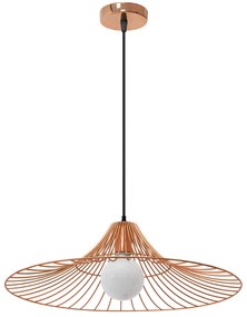 Lampa Sufitowa Wisząca Płaska Okrągła Loft  APP483-1CP Różowe Złoto