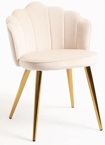 Krzeso Blume w kolorze zotym, aksamitne