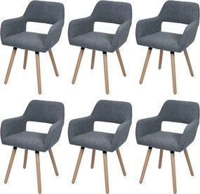 Krzesło do jadalni MCW-A50 II (zestaw 6 sztuk),  ciemnoszary