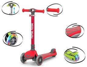 Hulajnoga Milly Mally Scooter Boogie czerwona,80,6 x 59 x 25 cm