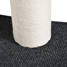 Drapak dla kota Ścianka wspinaczkowa 4 poziomy MDF Juta jasnoszara + beżowa Pawhut