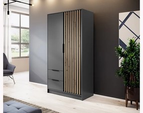 Szafa Neria 105 cm - grafit / dąb artisan
