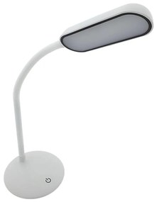 LED dotykowa lampa biurkowa 6W USB 5V 1200mAh biała, regulacja jasności