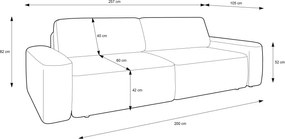 Sofa BOULI z funkcja spania i pojemnikiem GOŁĘBI RAVEN 80