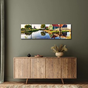 Obraz holenderskich młynów (170x50 cm)