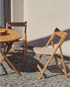 Białe drewniane krzesło ogrodowe Dandara – Kave Home