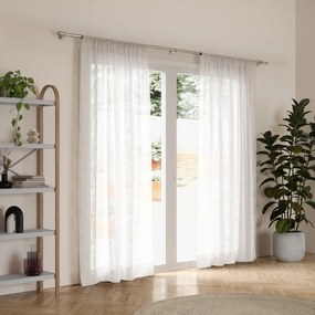 Stalowy regulowany karnisz w kolorze matowego srebra 107 - 305 cm Flute – Umbra