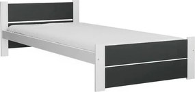 Łóżko IKAROS DOUBLE 80 x 200 cm, antracyt/biały Stelaż: Bez stelaża, Materac: Bez materaca