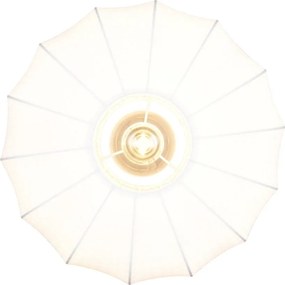 Biała metalowa lampa sufitowa z tekstylnym kloszem ø 40 cm Madleine – Reality