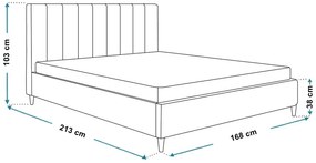 Tapicerowane łóżko z zagłówkiem 160x200 Diuna - 36 kolorów