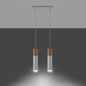 Lampa wisząca PABLO 2 biała SOLLUX  LIGHTING