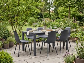 Krzesło do kuchni OSAKA plastikowe, antracytowe