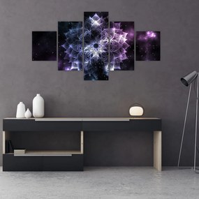 Obraz - Mandala lotosu w kosmosie (125x70 cm)