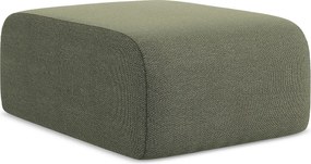 Pufa - z tkaniny bouclé - oliwkowy - LANI