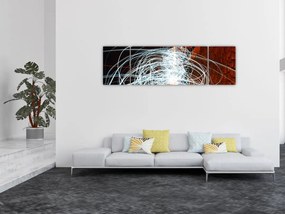 Obraz fal świetlnych (170x50 cm)