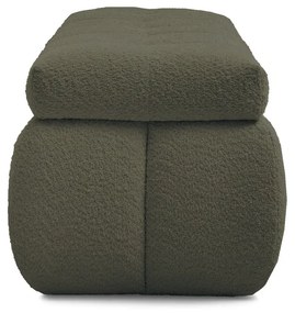 Zielona ławka z materiału bouclé Mont Blanc – Bobochic Paris