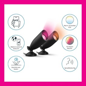 Inteligentna lampa zewnętrzna LED 5 W Ground Spot Starter Kit – WiZ