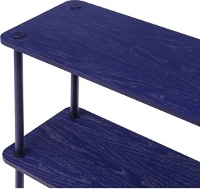 Niebieski regał w dekorze dębu 80x127x35 cm Teidi – noo.ma