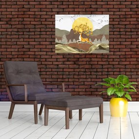 Obraz na szkle jelenia (70x50 cm)