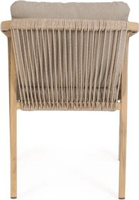 Metalowe krzesło ogrodowe w naturalnym kolorze Kalimera – Bizzotto
