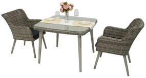 Zestaw rattanowy ogrodowy VICTORIA MINI 1+4 (szary)