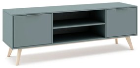 Szarozielona szafka pod TV 140x53x40 cm Pisco – Marckeric