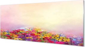 Panel szklany do Kuchni Obraz Kwiatów na tle Nieba