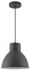 Czarna lampa wisząca z metalowym kloszem Dante – GTV