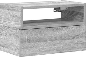 Wisząca minimalistyczna szafka nocna szary dąb sonoma E5-M75