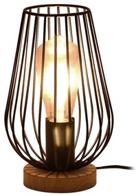 Rabalux 6915 - Lampa stołowa GREMIO 1xE27/40W/230V czarny