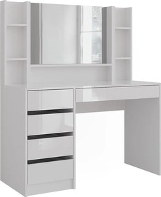 Stolik do przebierania biały/biały wysoki połysk 119.8x50.1x76 sherry