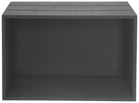 Antracytowy drewniany pojemnik 36x26x15 cm – Orion