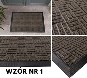 Wycieraczka 45x75cm materiałowa z gumowym spodem i krawędziami estetyczna