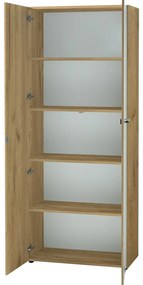 Biała szafa w dekorze dębu 80x196 cm Monteria – Germania