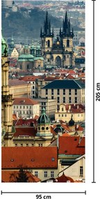 Fototapeta na drzwi - Panorama Pragi (95x205cm)