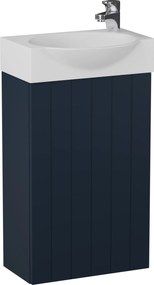 Mała szafka łazienkowa wisząca ciemny granat lamelowe fronty 39 x 22 cm z umywalką z otworem CUSCO
