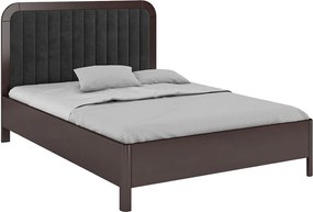 Łóżko bukowe Visby MODENA, 140X200, palisander/czarny