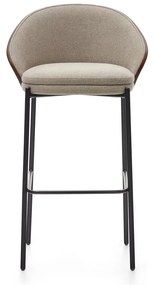 Brązowo-beżowy hoker (wysokość siedziska 77 cm) Eamy – Kave Home