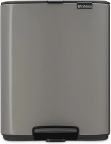 Szary stalowy kosz na śmieci z pedałem 12 l Bo – Brabantia