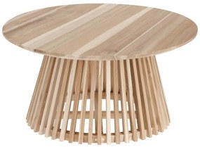Stolik z drewna tekowego Kave Home Irune, ⌀ 80 cm