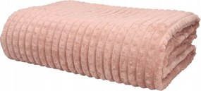 Koc w Kostkę 200x220cm Miękki pastelowy róż Przytulny do Salonu i Sypialni