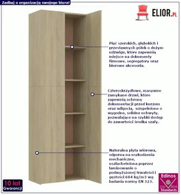 Beżowa szafa biurowa A6-P35