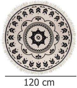 Dywanik dekoracyjny w stylu boho, Ø 120 cm