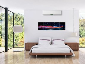 Obraz miasto nocą (170x50 cm)